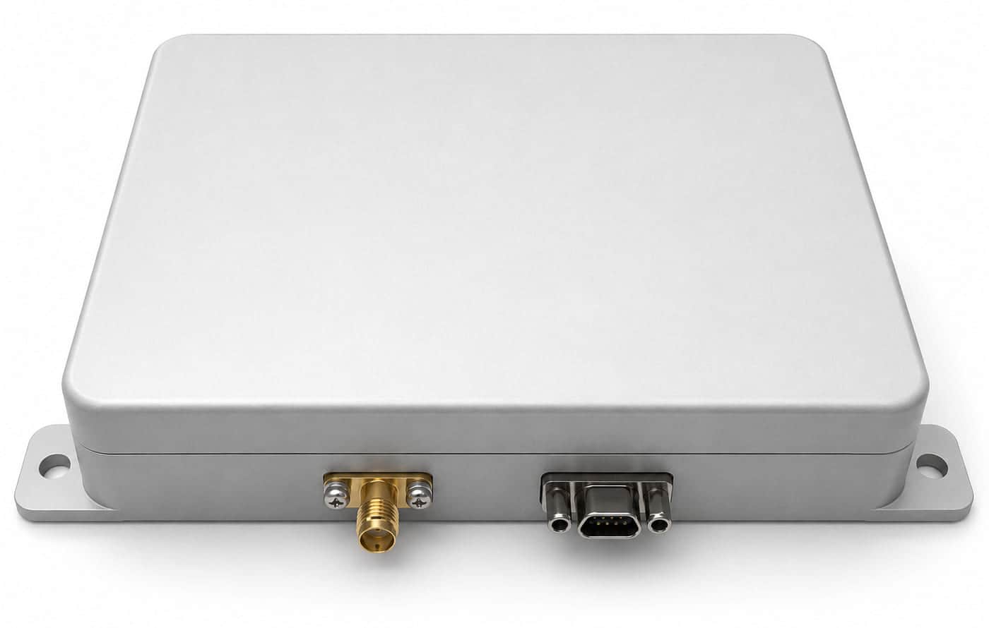 Защищённый GNSS-модуль в металлическом корпусе с радиочастотным разъёмом SMA и интерфейсным разъёмом D-Sub