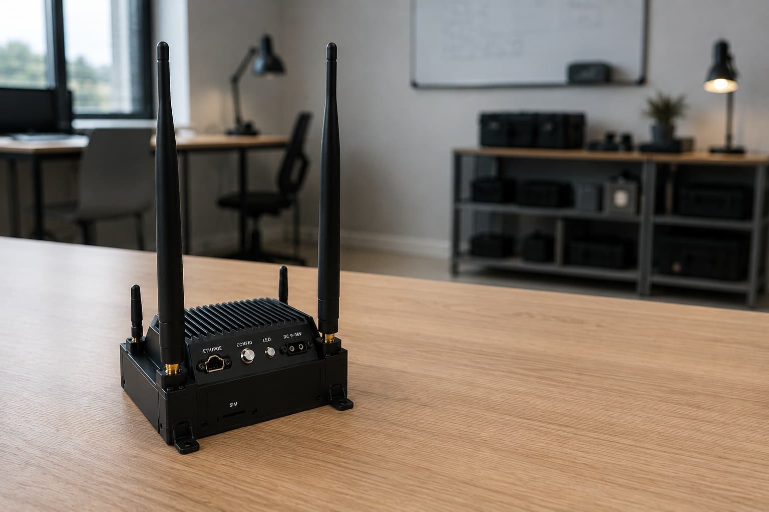 Бортовой модуль БПЛА (data link) с двумя антеннами и Ethernet-интерфейсом